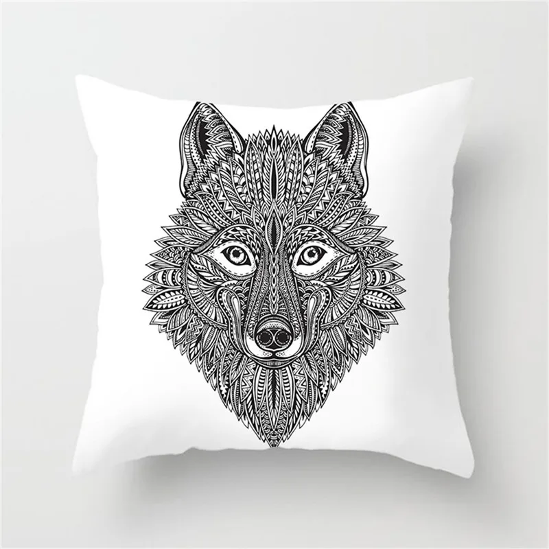 Чехол для подушки Fuwatacchi с изображением животных тигр кошка олень подушка чехол