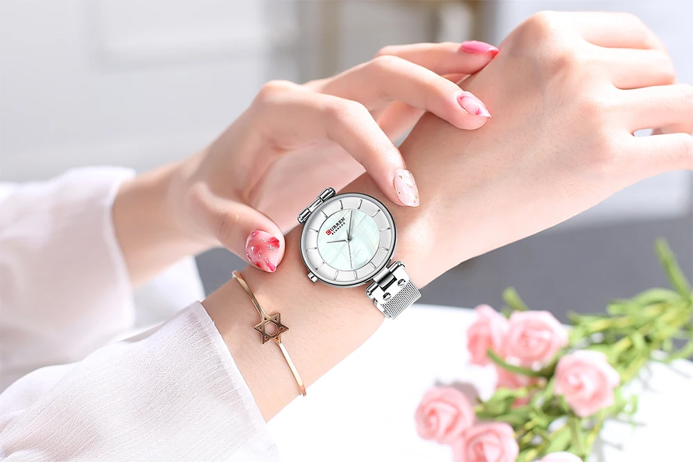 

Relogiio Feminino CURREN Women Watches Luxury Brand Ladies Creative Simple Quartz Watch Dress Steel Mesh Watches New Clock