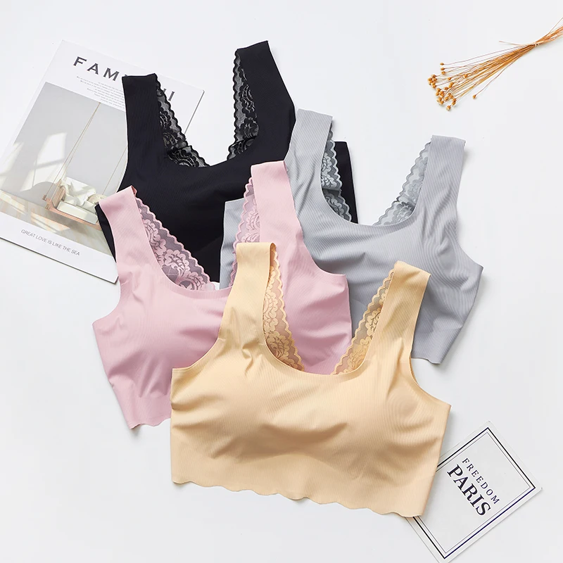 Женский бюстгальтер пуш ап без косточек размера плюс бесшовный дышащий