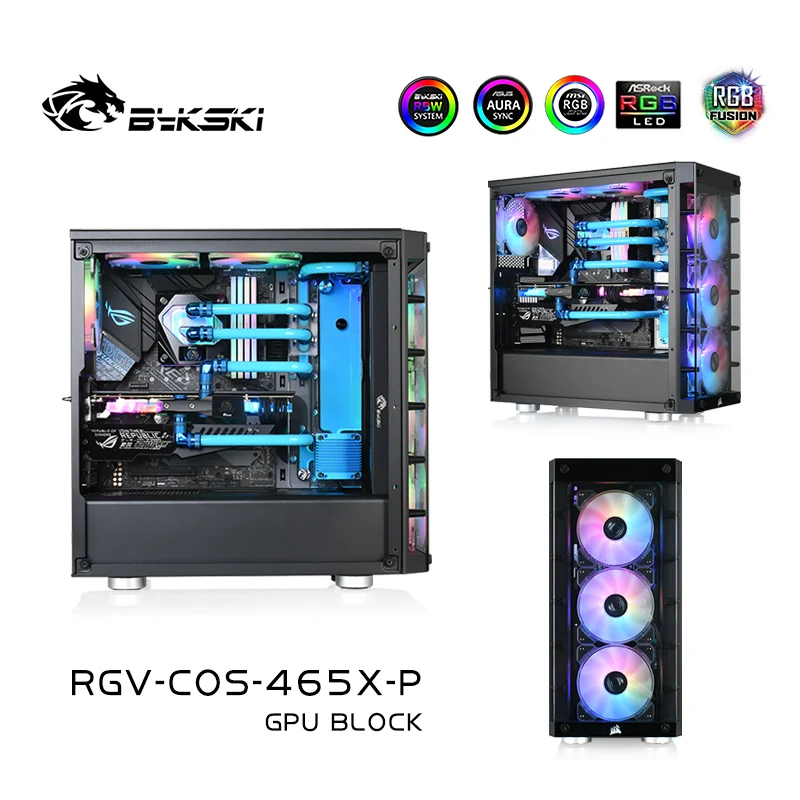 

Bykski Waterway Board Kit For CORSAIR 465X Case, 5V ARGB, For Single GPU Building PC water cooling , RGV-COS-465X-P
