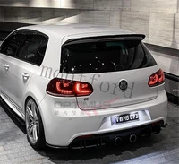 gloss black ak style carbon fiber style rear roof spoiler for volkswagen golf 6 gti r only gti r20 2013 2020