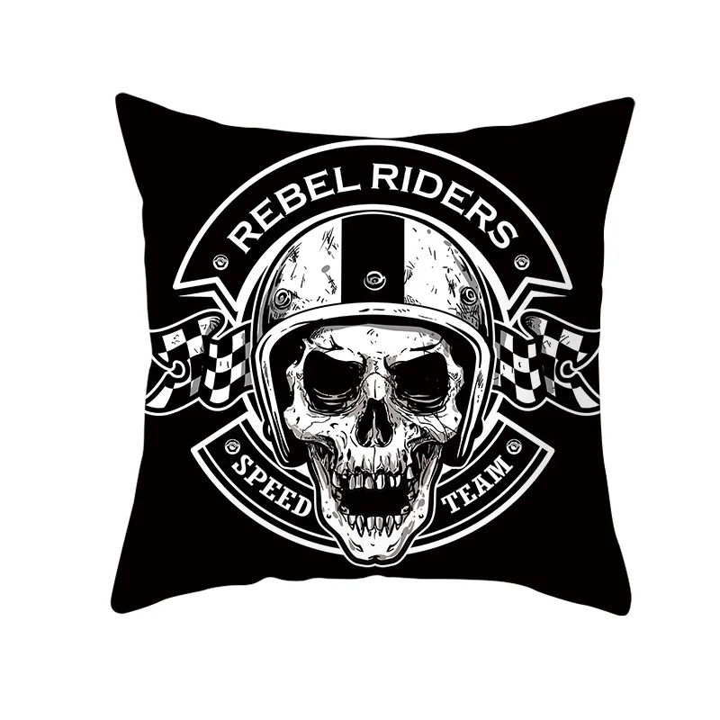 Хэллоуин Декор наездник в виде черепа и буквенным принтом Подушка Чехол