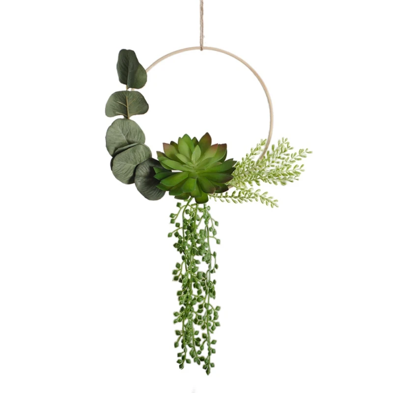 

Artificial Green Plants Succulent Bamboo Ring Home Room Hotel Shopping Wall New new products Home storage sell like hot cakes