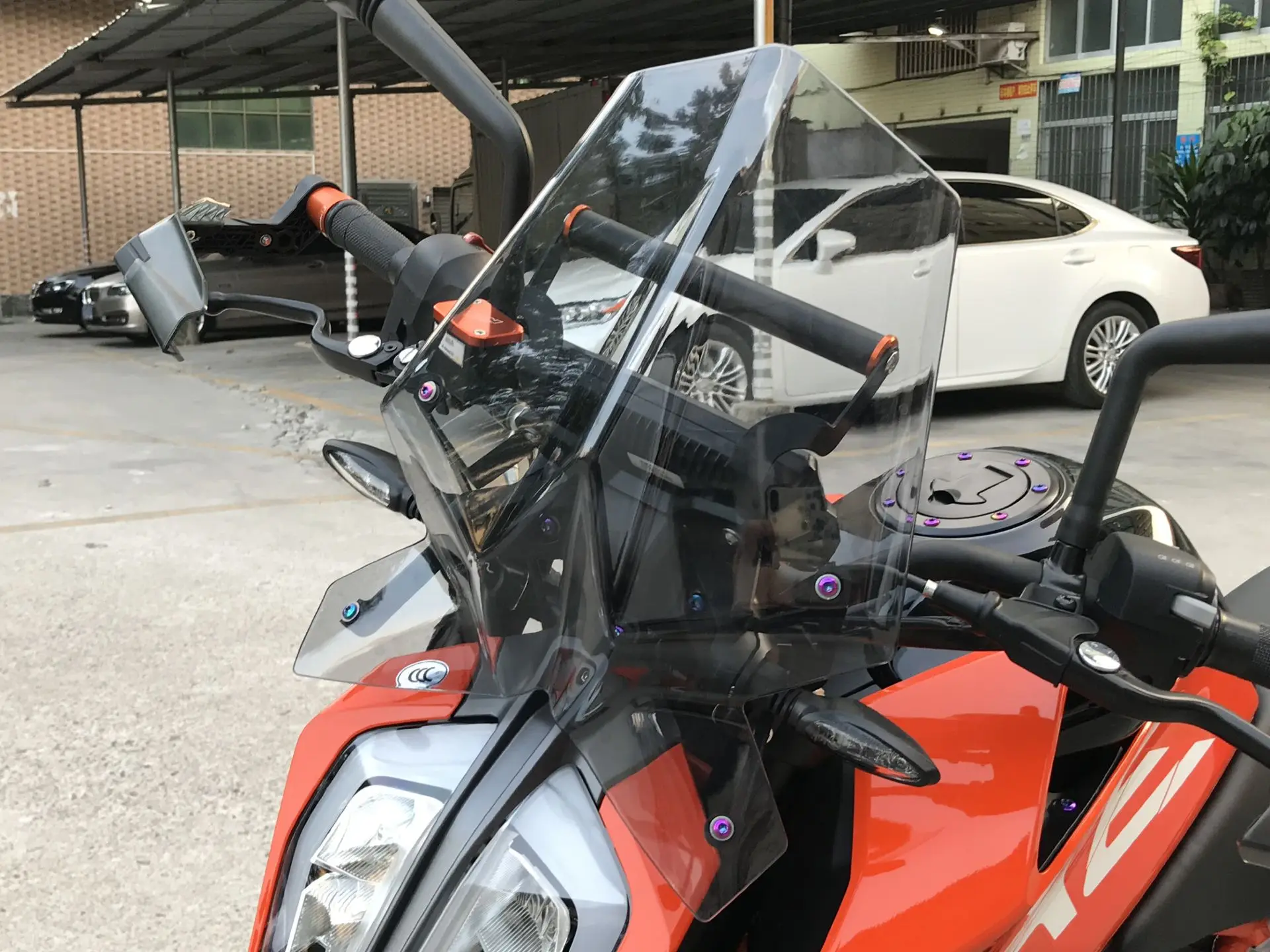 Лобовое стекло для KTM Duke 125 390 мотоцикла ABS ветровое стекло w/Монтажный кронштейн Duke125 Duke390 ветровой дефлектор