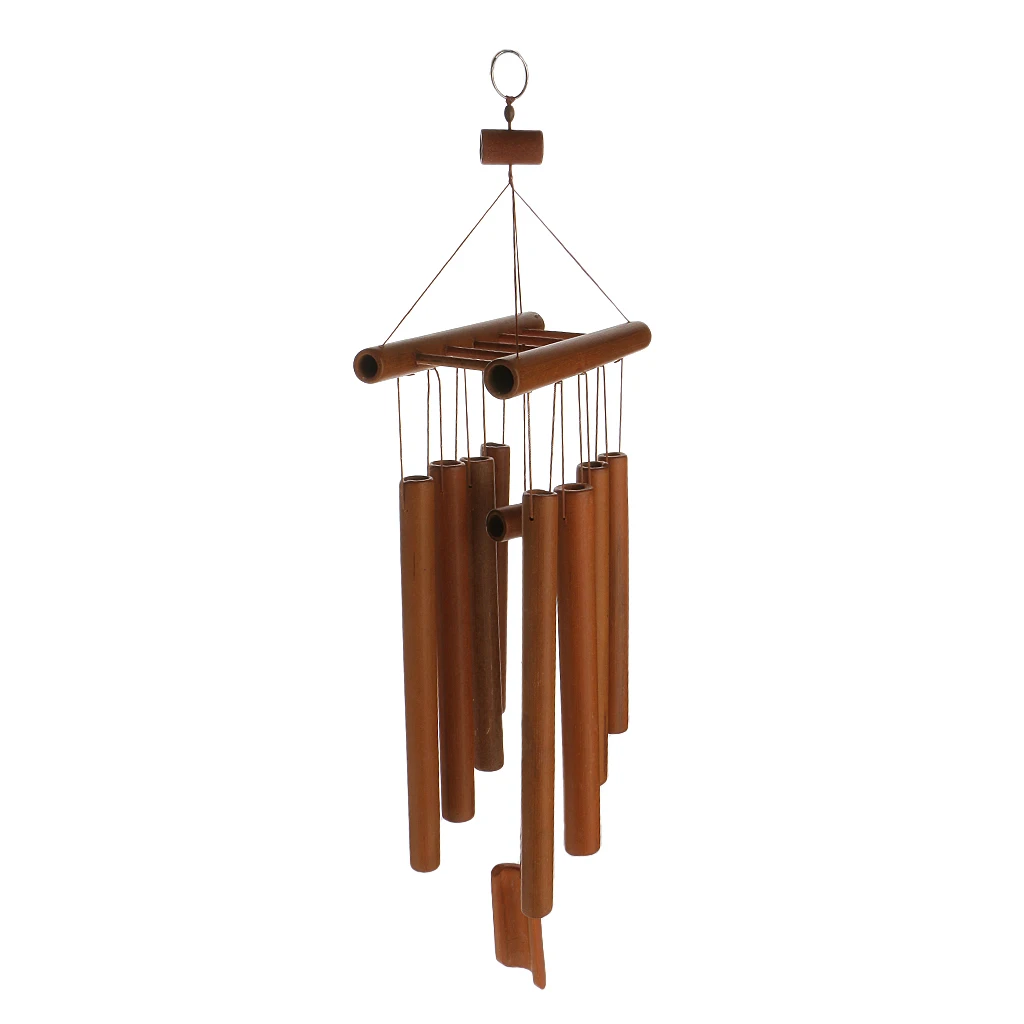 

Bamboo Raft 8 Tube Wind Chimes Mobile Windchime Church Bell Hanging Decor
