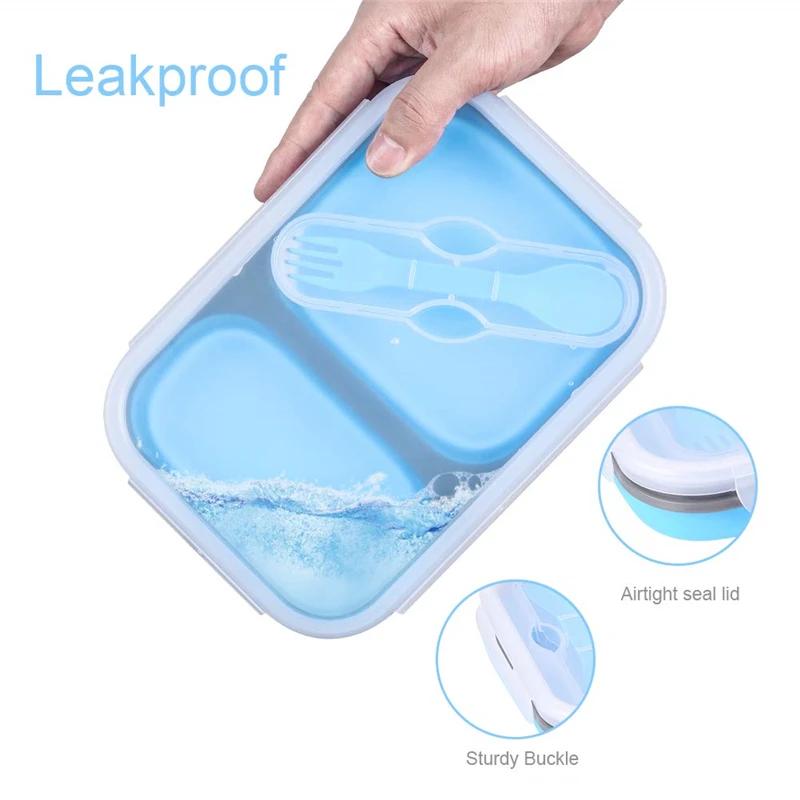 RASABOX складная силиконовая Салатница Ланчбокс бэнто Ланч боксы контейнер для