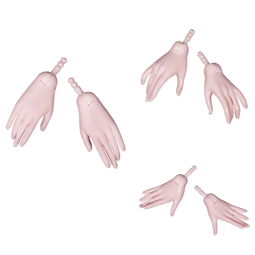 

1/3 Girl Doll Hands Set DIY Replacements Making Supplies Pink White Skin
