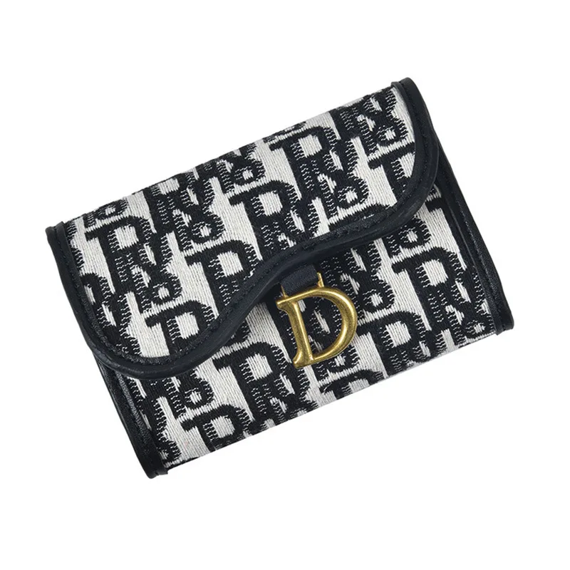 

Women's Wallet D Letter Printed Wallets Unisex Card Holder Female Bag Handbag Women's Purses