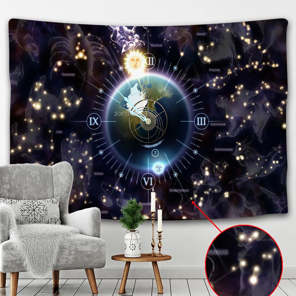 Психоделические сцены домашний декор лунный свет принт гобелены Love You To хиппи yoga