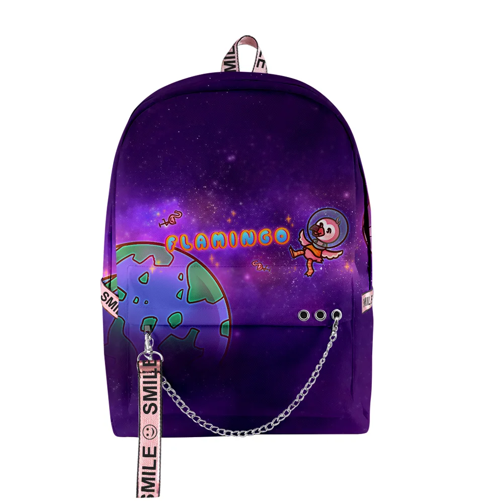 

2021, модный холщовый рюкзак flim flam flamingo 3D merch, подходящая ко всему дорожная сумка для хранения, школьный рюкзак, мини-рюкзак