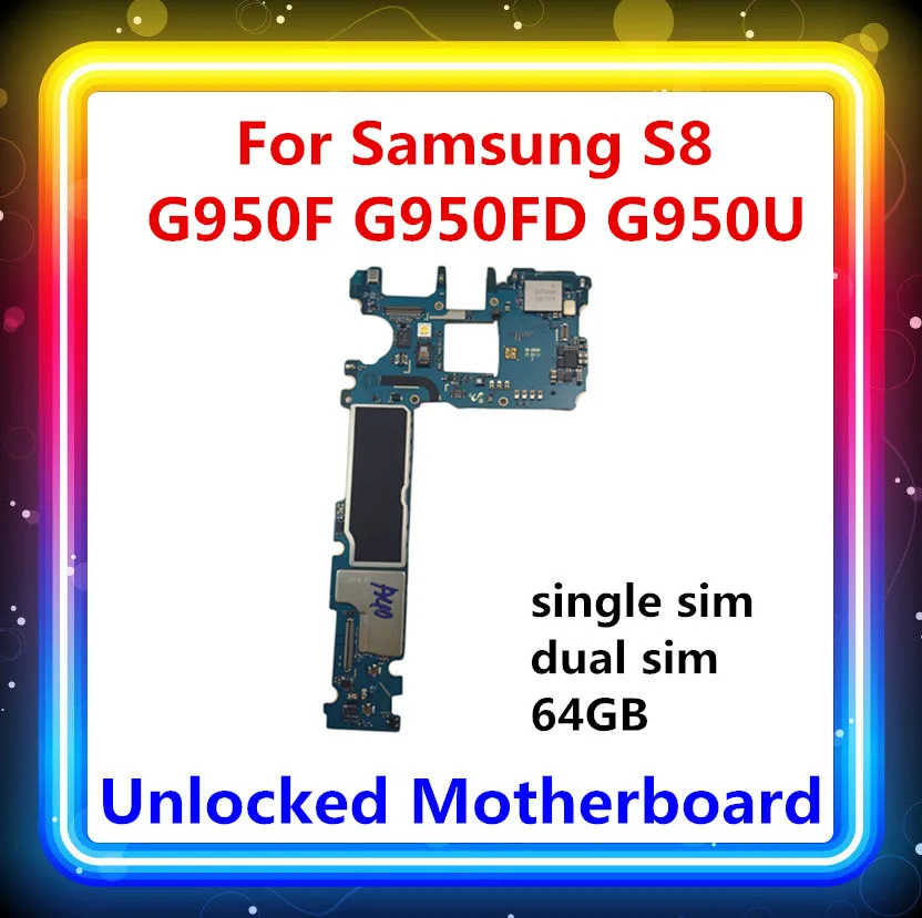 Для Samsung Galaxy S8 G950F G950FD G950U материнская плата логическая с чипом Android Update|Антенны для