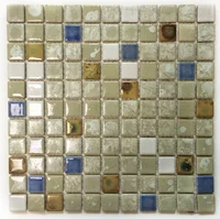 11 PCS Brown Beige Blue Porcelain Wall Tile Backsplash Bathroom Kitchen Ceramic Mosaic Tiles SSD055