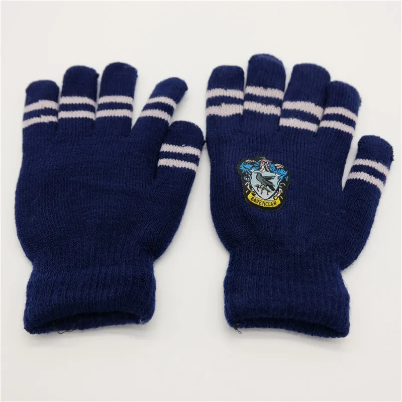 Ravenclaw Gloves Айниель Хогвартс школьный шарф для косплея Гермионы грэнджер Костюм Гриффиндор Слизерин Hufflepuff Ravenclaw шарф шейный платок шарф - Цвет: Ravenclaw Gloves