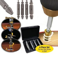 jetting 4pcs screw extractor drill bits guide set broken damaged bolt remover double ended damaged screw extractor 1 2 3 4