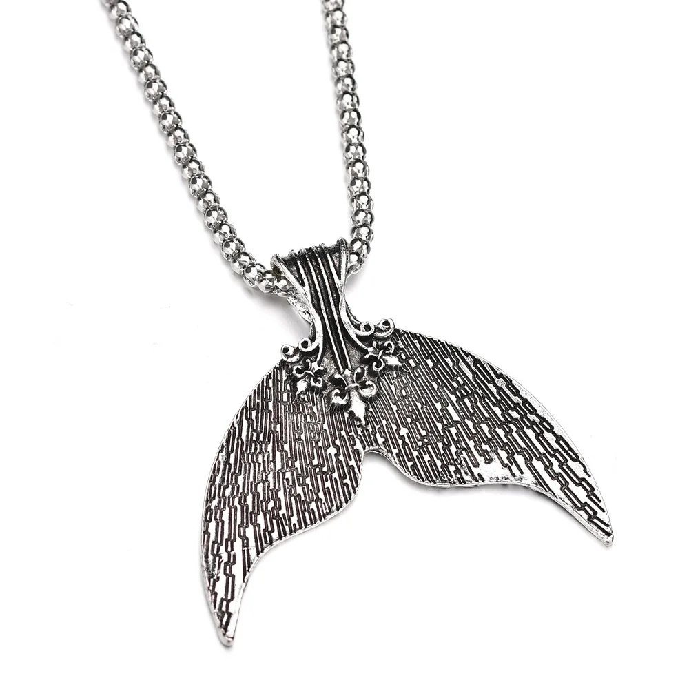 Женское этническое ожерелье винтажное с кулоном в виде хвоста русалки стиле панк