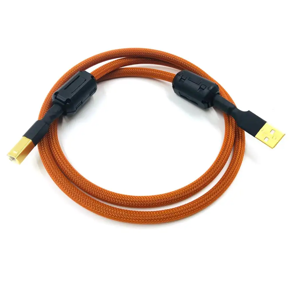 Кабель HIFI 4-ядерный однокристальный USB-кабель Copperr DAC цифровой USB 2 0 Тип A на B