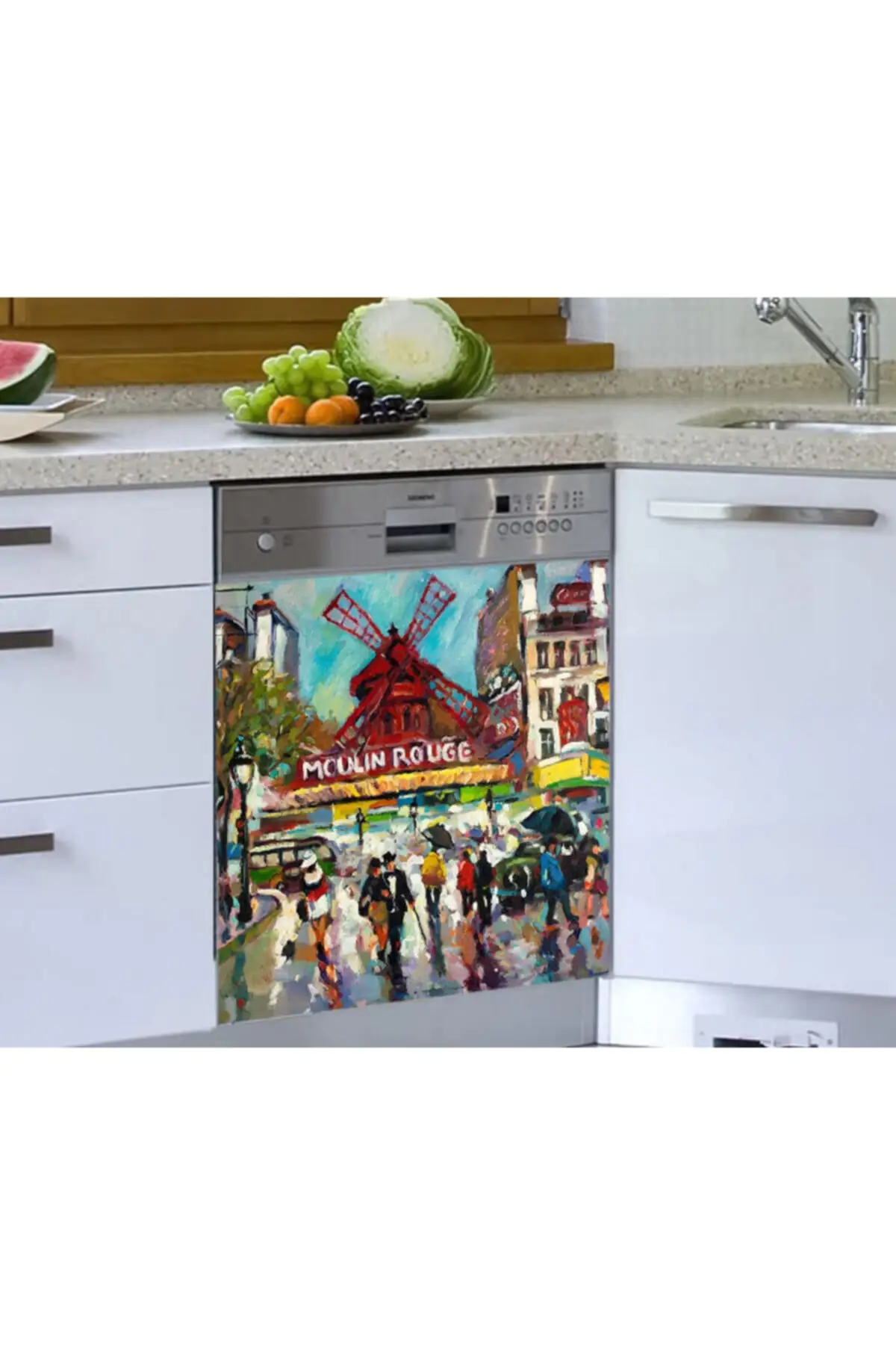

White Dish Machine Sticker