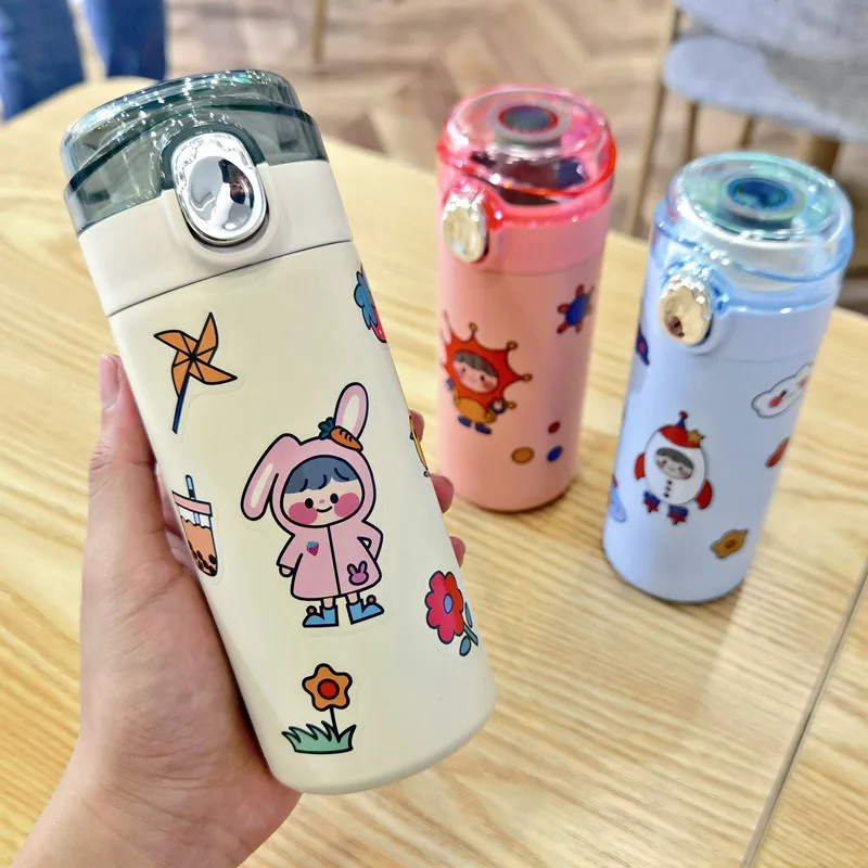 Термос чашка Женская портативная маленькая милая девушка сердце вода из