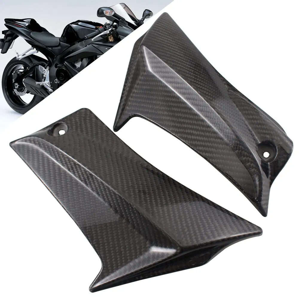 

Motorcycle Side Fairing Fuel Gas Tank Covers Panel Protector Real Carbon Fiber For SUZUKI GSXR600 GSXR 600 2011-2013