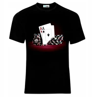 creative design poker cards and chips lucky casino t shirt summer cotton o neck short sleeve mens t shirt new size s 3xl