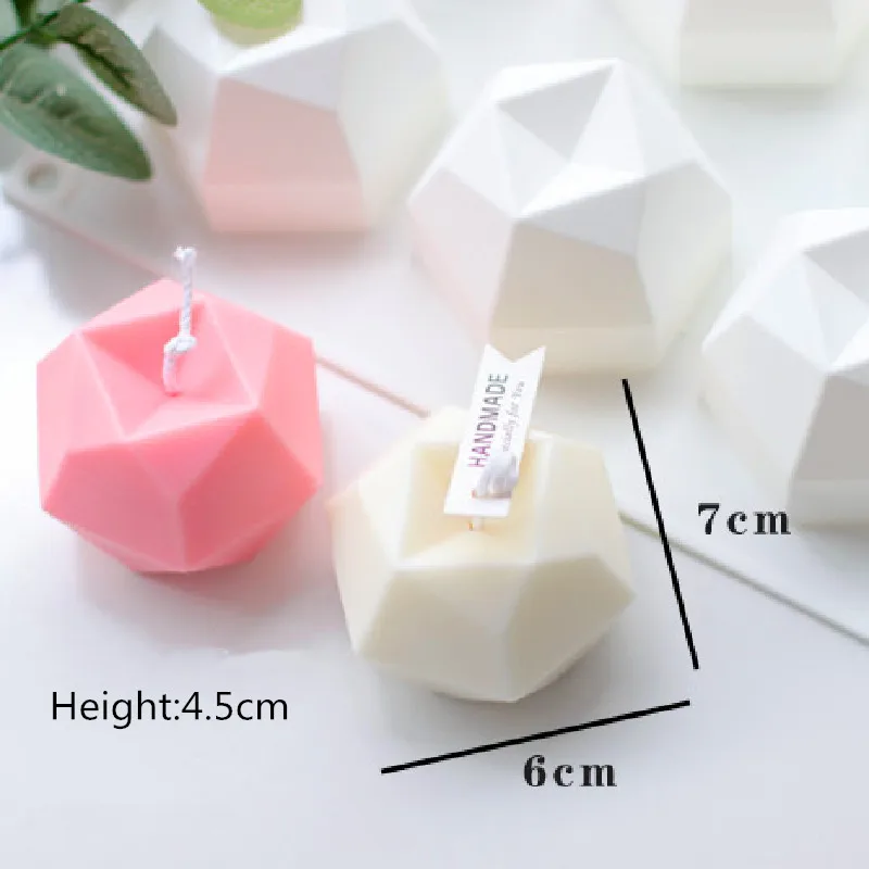 Восьмисторонняя прессформа для свечей с алмазным кубиком креативная