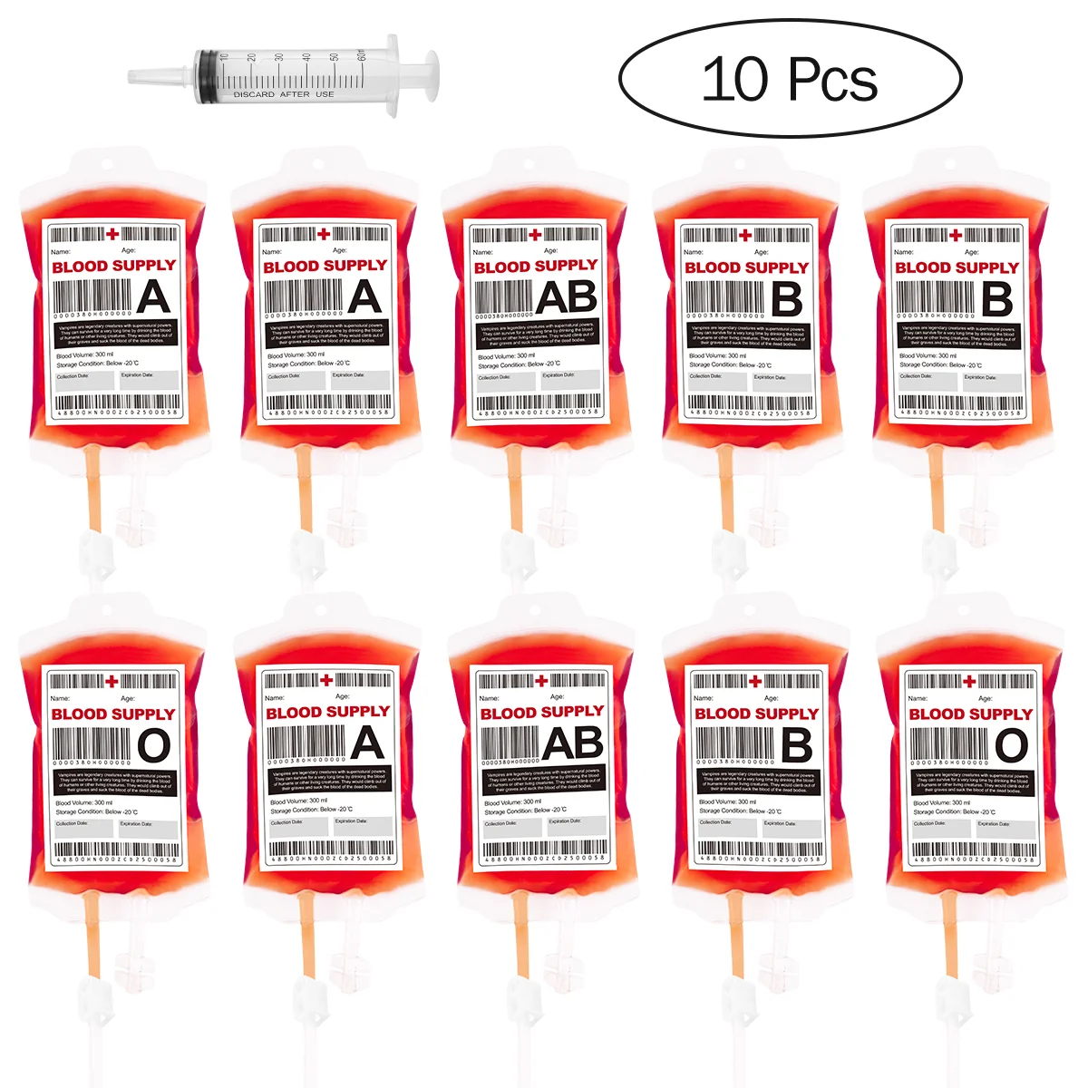 

BESTONZON Reusable Set Liquid Bag Zombie Party Favors