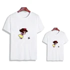 Модная летняя футболка с изображением Принцессы Диснея, женская футболка с рисунком Белоснежки и птицы, Милая футболка для мамы и дочки, футболка для девочек, семейный образ