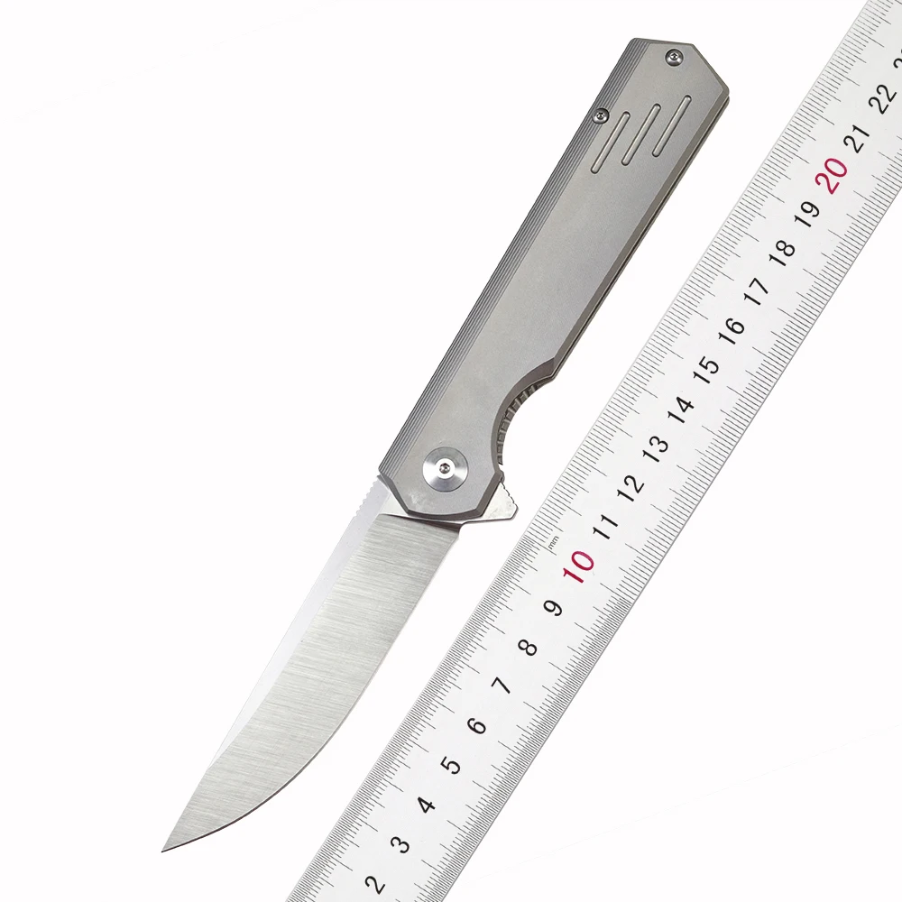 

Original Flipper folding knife titanium alloy processing M390 blade outdoor hunting camp pocket fruit knife EDC tool