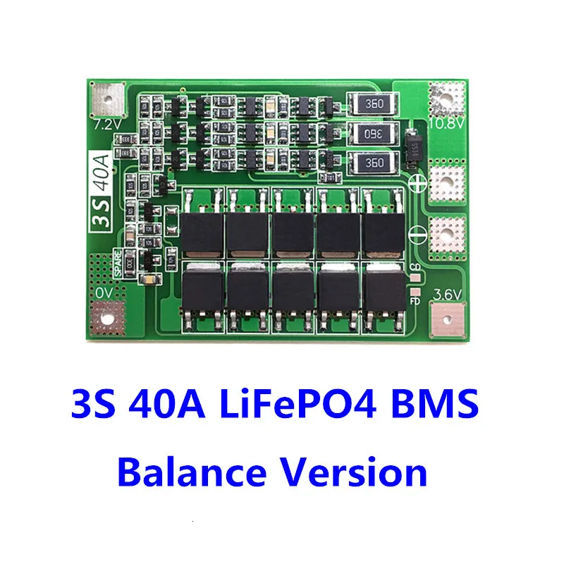 BMS 3S 40A баланс 18650 3,2 в LiFePO4/3,7 в литий-ионная батарея Защитная плата/железо литиевая BMSwith выравнивание startable дрель