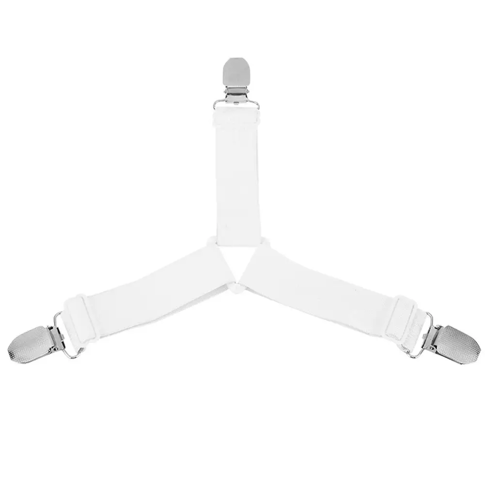 4 шт. эластичные металлические зажимы для простыни белые регулируемые застежки