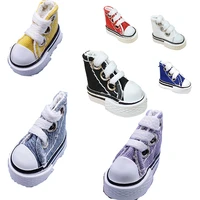 new 1pc 3 5cm canvas doll shoes clothes accessories mini finger shoe cute skate board shoe toys for 30cm bjd dolls for kids gift