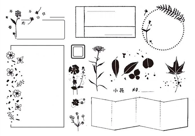 

Flower pattein Clear Stamp for Scrapbooking Transparent Silicone Rubber DIY Photo Album Decor 112