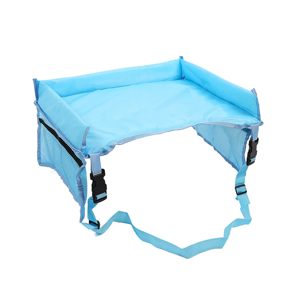 Blue CYSINCOS Детское Автокресло лоток коляска детская игрушка еда вода держатель стол детский портативный стол для автомобиля детский стол для хранения - Цвет: Blue