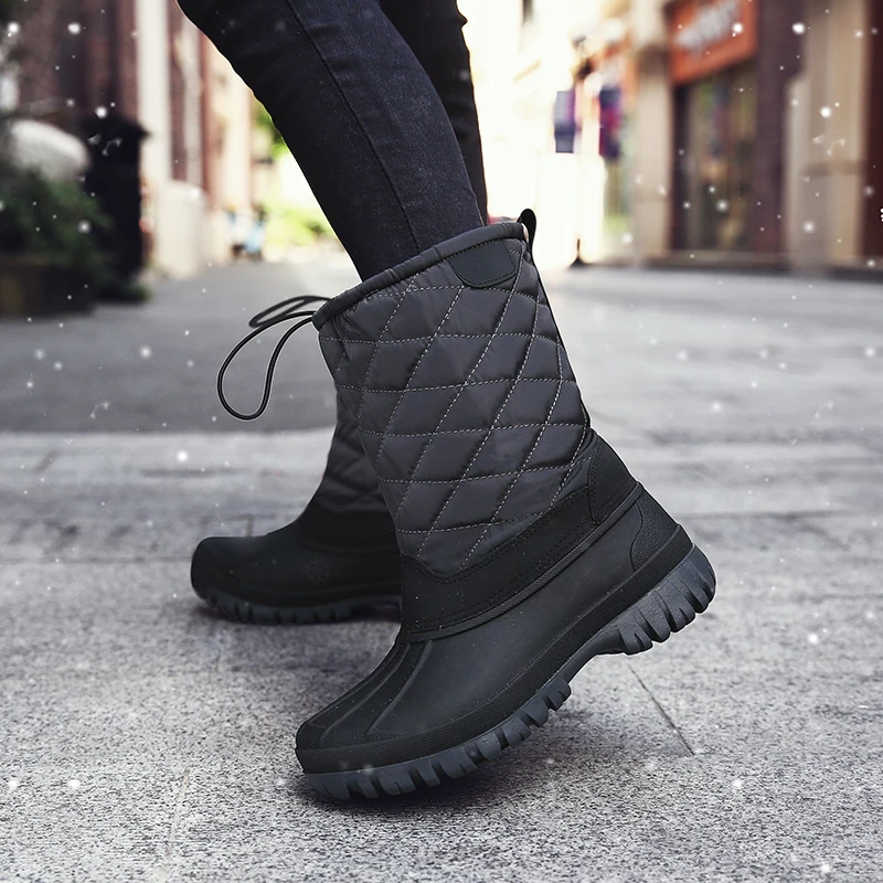 

Classic Women Winter Boots Mid-Calf Snow Boots Female Warm Fur Plush Insole High Quality Botas Mujer Size 36-42