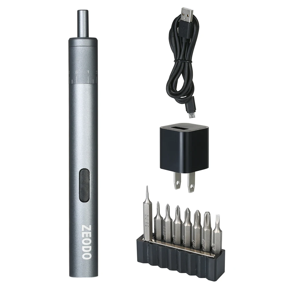 Набор миниатюрных электрических отверток с USB 8 шт. насадок регулируемая