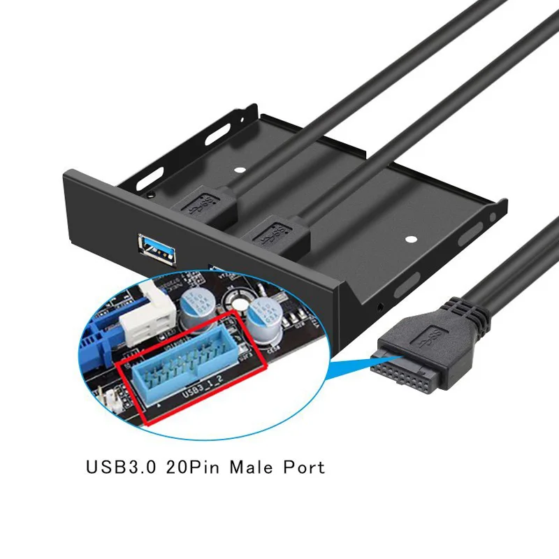 En-Labs 4 порта мульти USB-C USB 2,0 USB 3,0 концентратор разветвитель Передняя панель комбинированный кронштейн адаптер для рабочего стола 3,5 дюймов флоппи-отсек
