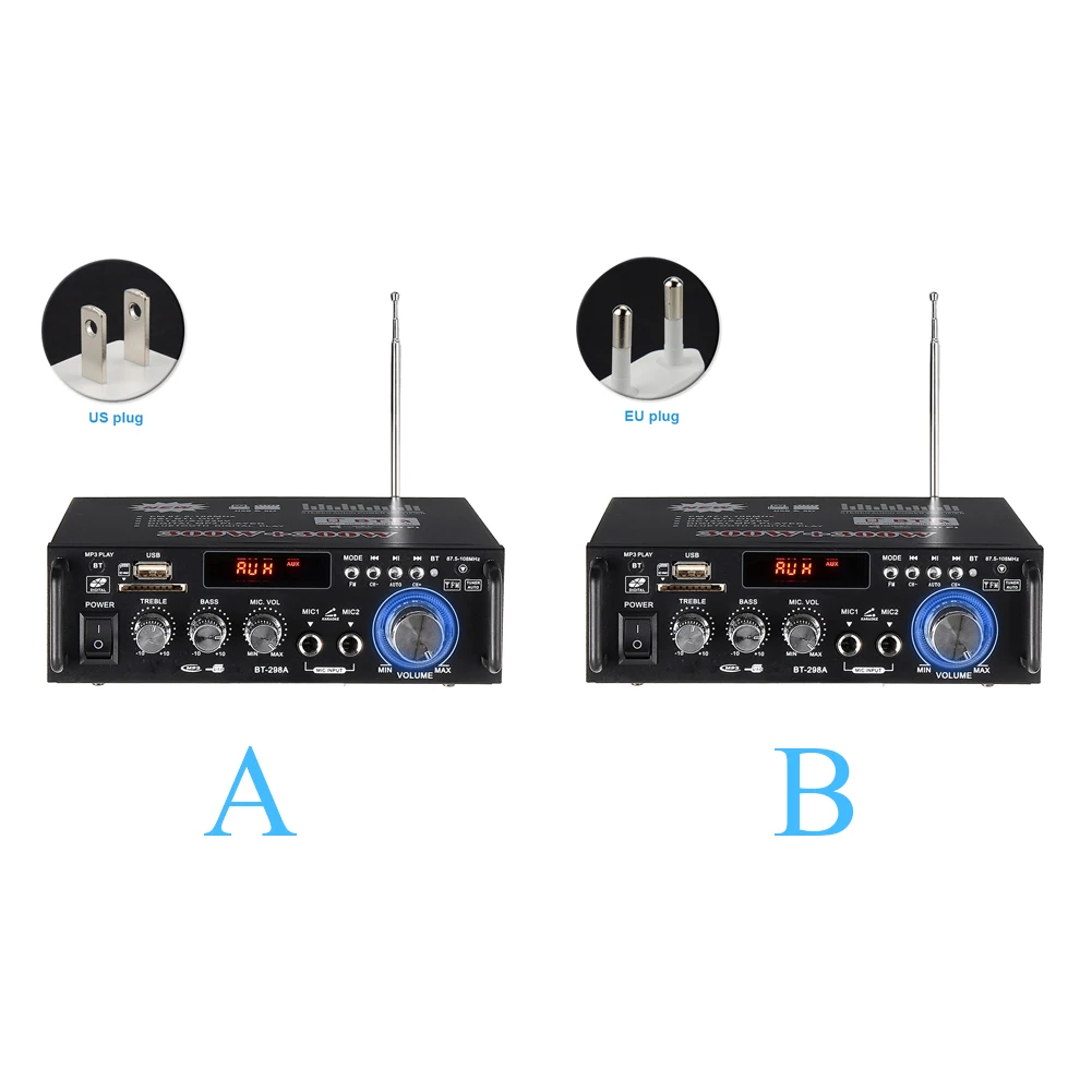 

Portable USB Bluetooth Easy Use Car Digital Stereo 600W HIFI Black Audio Amplifier Home Audio Durable Remote Control