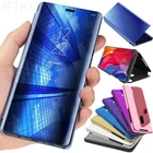 Умный зеркальный флип-чехол для телефона Huawei P40 P30 P20 Lite Pro Y6 Y7 Y9 P Smart 2019 Mate 40 30 Honor 20 10 8A 8X 10i 9X, чехол