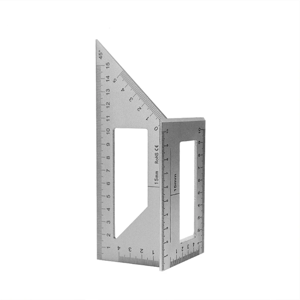 

Aluminum Alloy Wooden Square Multifunction Ruler 45 90 Degree Gauge Rule Woodworking Tools Measuring & Gauging Tools
