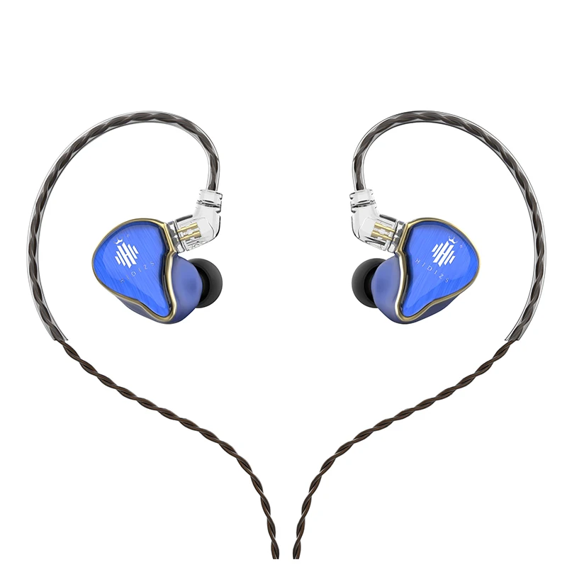 Синий Hidizs Mermaid MS4 HiFi аудио 4 Драйвер Гибридный тройной BA и один Динамический драйвер внутриканальный монитор наушники IEM 2 Pin 0,78 мм - Цвет: Синий