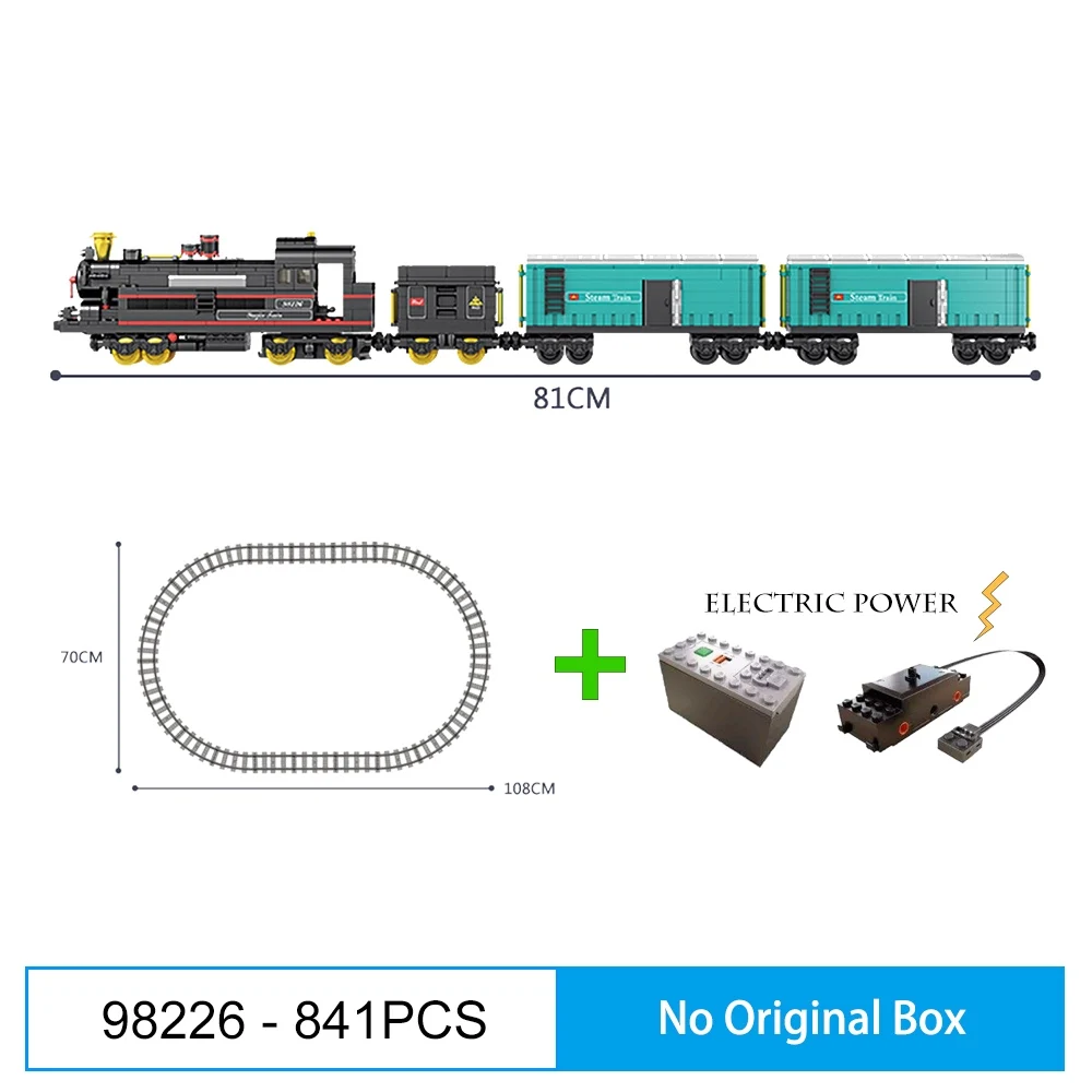 Серия Technic Экспресс высокоскоростные поезда треки мощность фигурки DIY Развивающие строительные блоки наборы игрушки для детей творческие подарки - Цвет: 98226 Without Box