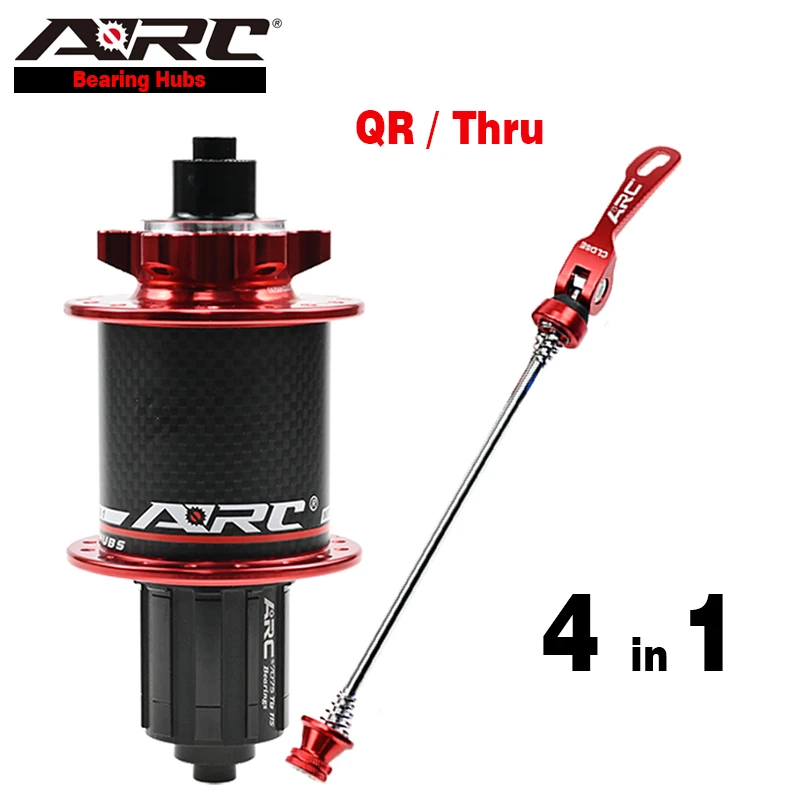 Углеродная ПЕРЕДНЯЯ СТУПИЦА ARC MT010F/RCB PRO MTB Задняя Ступица 6 дисковых болтов QR/Thru 4