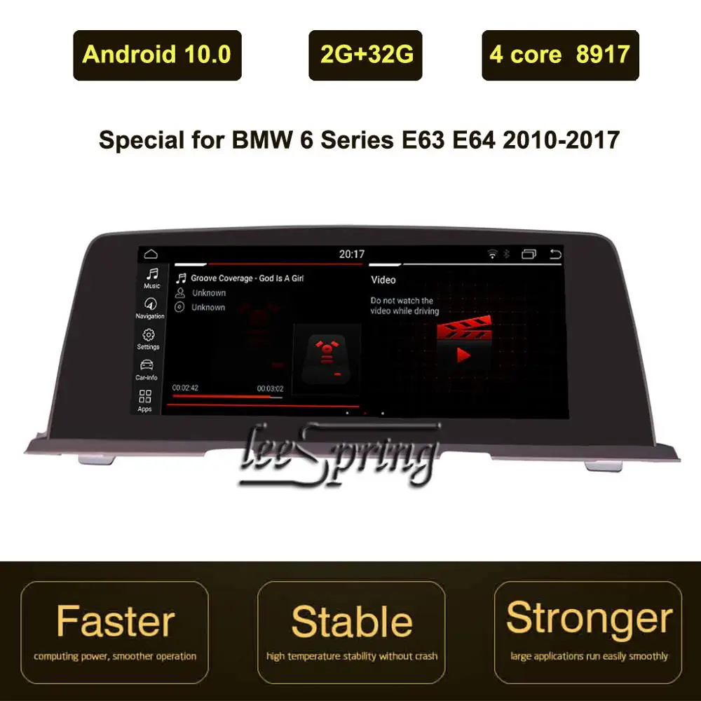 

Android 10.0 Car multimedia Player for BMW 6 Series E63 E64 F06 F12 2010-2017 In-Car Entertainment GPS Navi