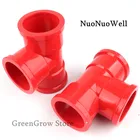 10 шт., утолщенные красные тройники из ПВХ, соединители для аквариума, трубы НПВХ соединители для садового орошения, водопроводных труб
