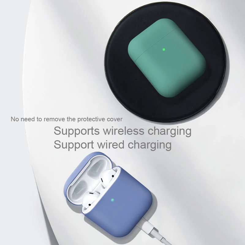 Чехол из ТПУ и силикона с Bluetooth Беспроводной наушники чехол для защитный AirPods кожи