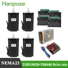 Драйвер шагового двигателя NEMA23 23HS10028 TB6600 USB mach3, кабель питания, 4-осевой комплект