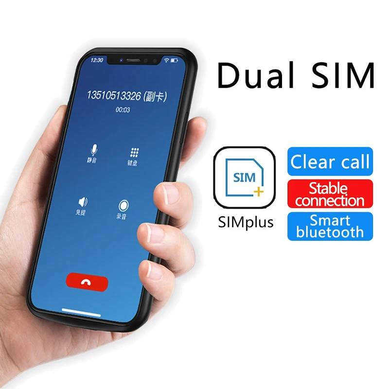 4 7 дюймовый адаптер с двумя sim-картами Bluetooth чехол для iPhone 6 6S 8 тонкий двойной