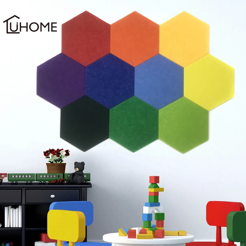 

10Pcs 3D Felt Hexagon Storage Wall Stickers Letter Message Board Photo Display Board DIY Art Wall Decor Stickers Home Decoration