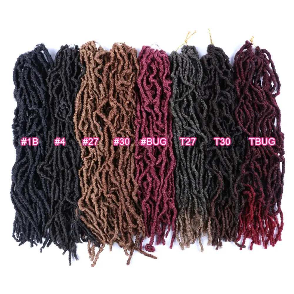 DAIRESS 18 &quotNu Locs крючком косы дреды расширение 21 корни искусственные локоны в стиле