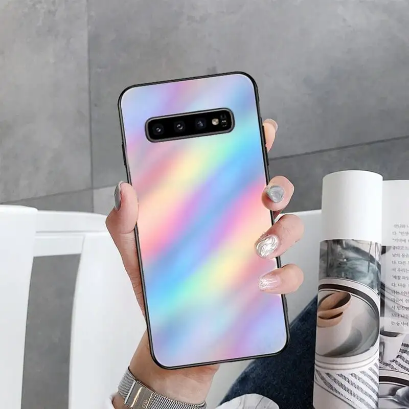 

Glossy Rainbow Phone Case For Samsung Galaxy S7 S8 S9 S10 S10e S20 s21 s30 plus lite Ultra 5g